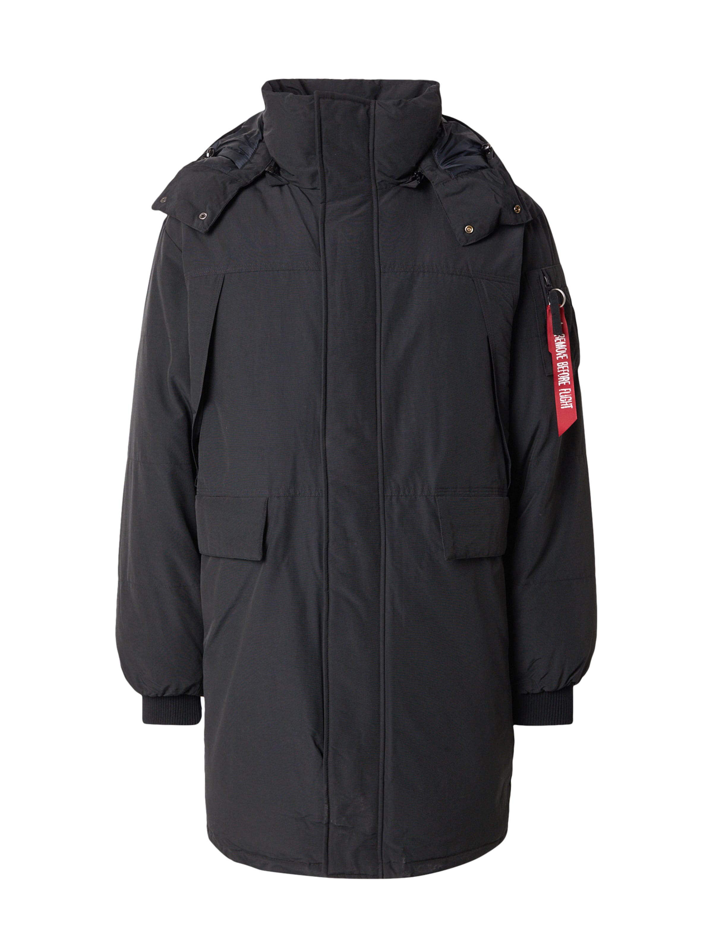 ALPHA INDUSTRIES Зимняя парка в Черный: спереди