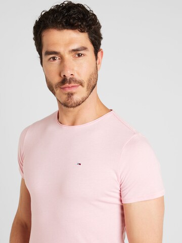 Tommy Jeans T-Shirt 'Jaspe' in Pink