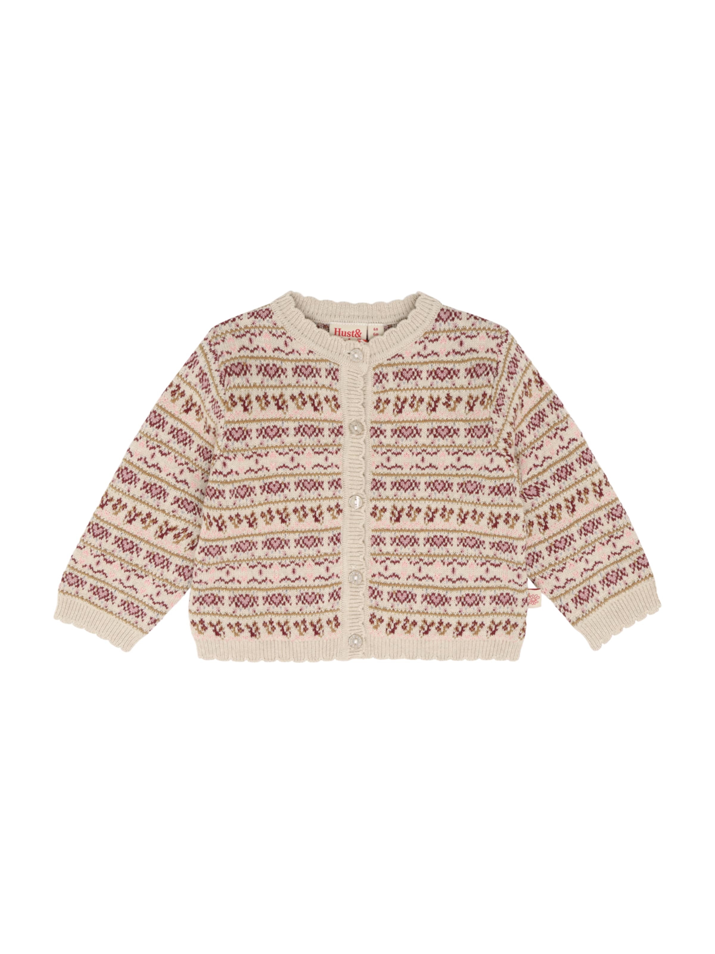 Hust & Claire Strickjacke 'Cilja' in Beige: Vorderseite