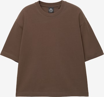 Pull&Bear Koszulka w kolorze brązowy: przód