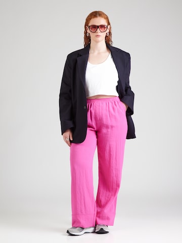 ONLY Carmakoma Wide leg Trousers 'CARTAMI' in Pink