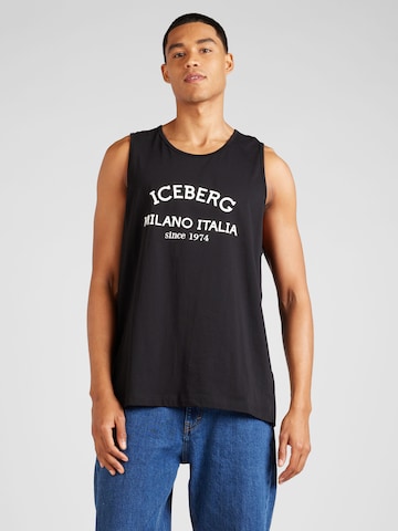 T-Shirt ICEBERG en noir : devant