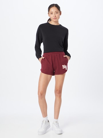 HOLLISTER Regular Pants 'DARK ACADEMIA' in Red