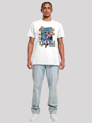 F4NT4STIC T-Shirt 'Marvel Captain America Made Of Tough Stuff' in Weiß