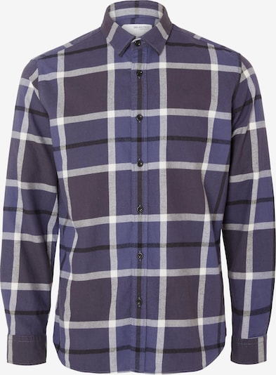 SELECTED HOMME Chemise 'REGOWEN' en indigo / violet foncé / blanc, Vue avec produit