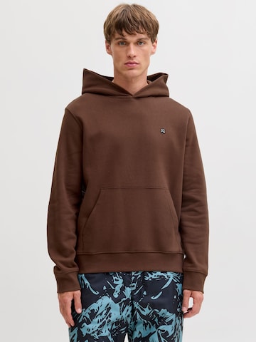 Sweat-shirt 'JJAW25' JACK & JONES en marron : devant