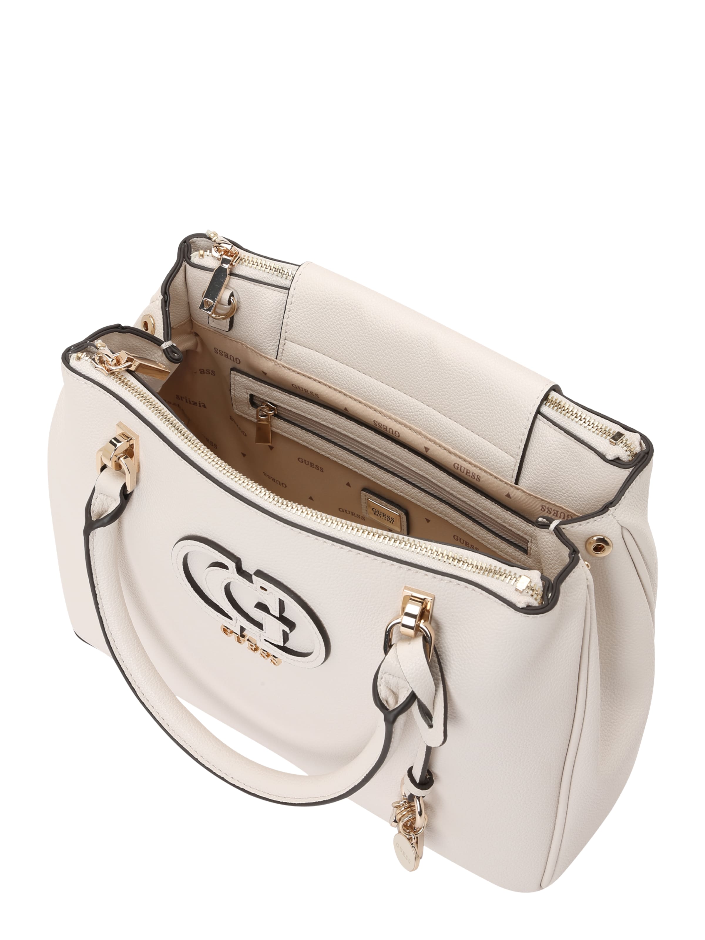 GUESS Handbag 'CALEBRA HOBO STATUS SATCHEL' in White