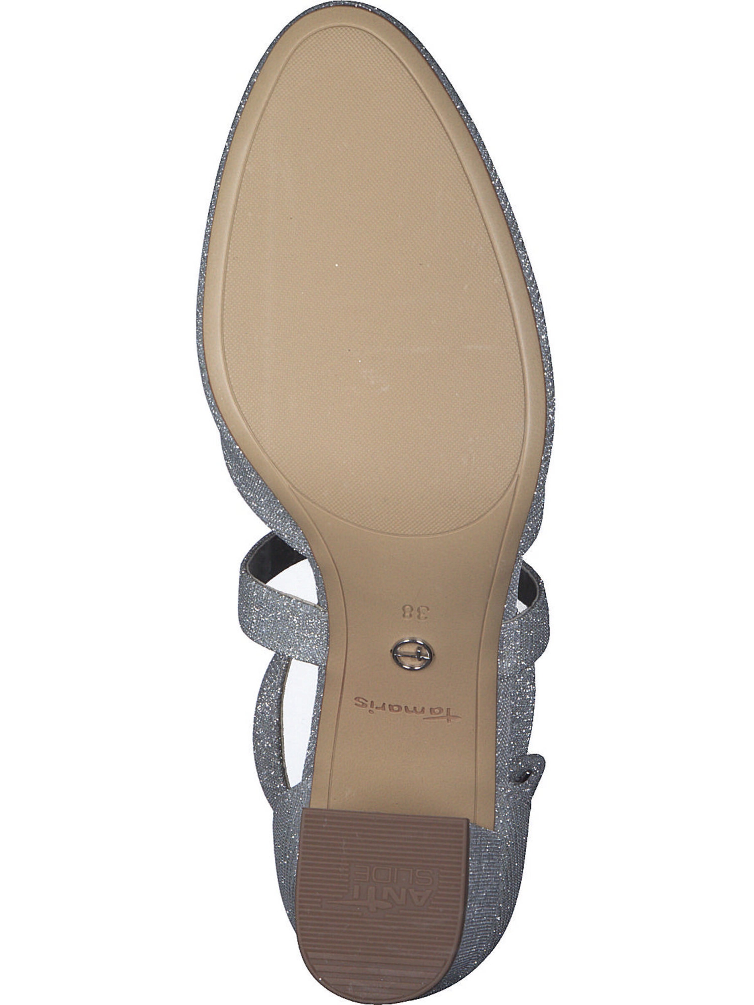 Tamaris Slingback Pumps in Silver