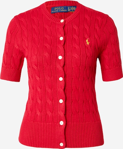 Polo Ralph Lauren Gebreid vest in de kleur Goudgeel / Knalrood, Productweergave