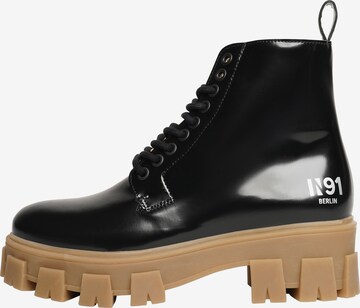 N91 Lace-Up Ankle Boots in Black