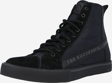 Sneaker alta 'Dvelows' di DIESEL in nero: frontale