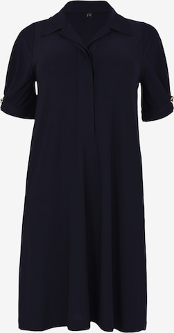 Yoek Shirt Dress in Blue: front