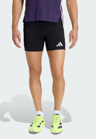 Skinny Pantalon de sport 'Adizero' ADIDAS PERFORMANCE en noir : devant