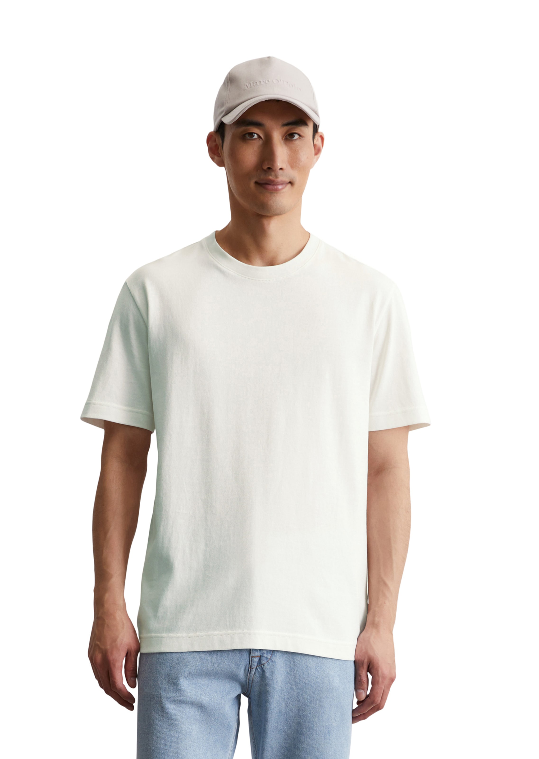 T-Shirt Marc O'Polo en blanc : devant