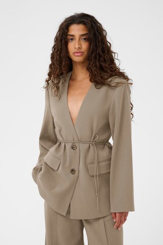 Blazer 'SLBevine' SOAKED IN LUXURY en beige : devant