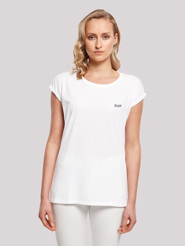 T-shirt 'Slay' F4NT4STIC en blanc : devant