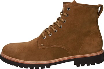 BLACKSTONE - Botas com atacadores 'LOGAN' em castanho: frente