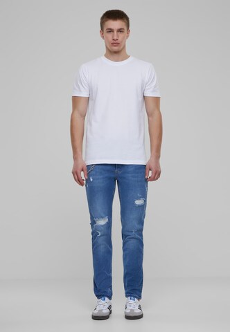 2Y Premium Tapered Jeans in Blau