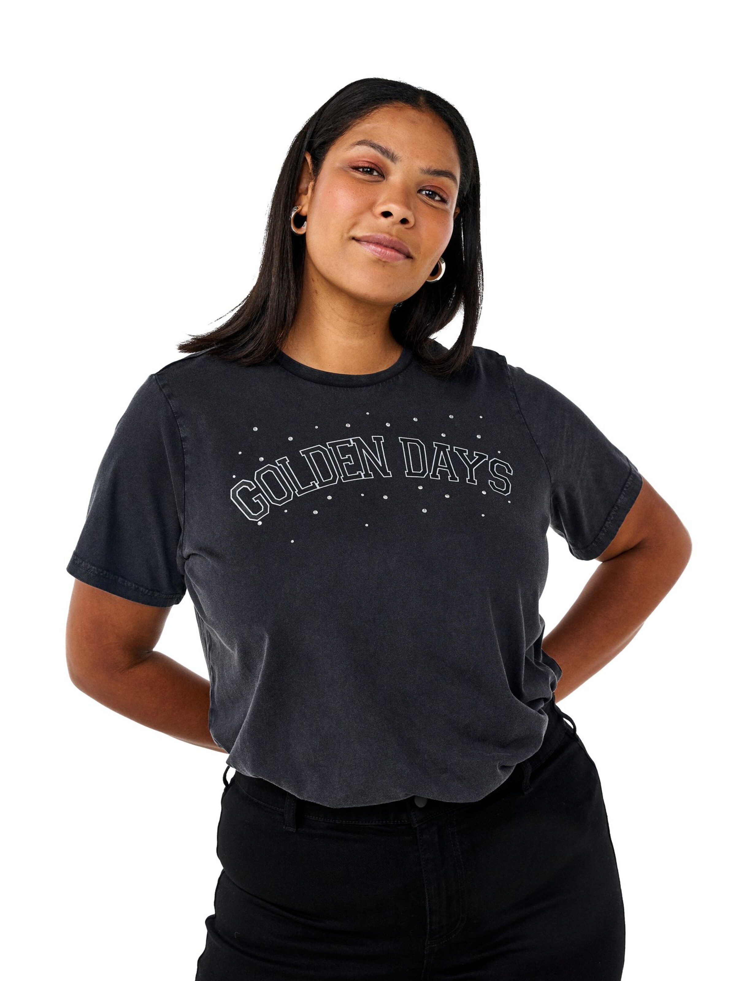 Zizzi Shirt 'Efiona' in Grey: front