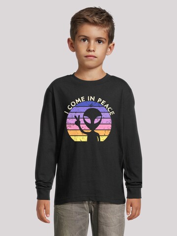 F4NT4STIC Shirt 'Alien Peace Sunset' in Black: front