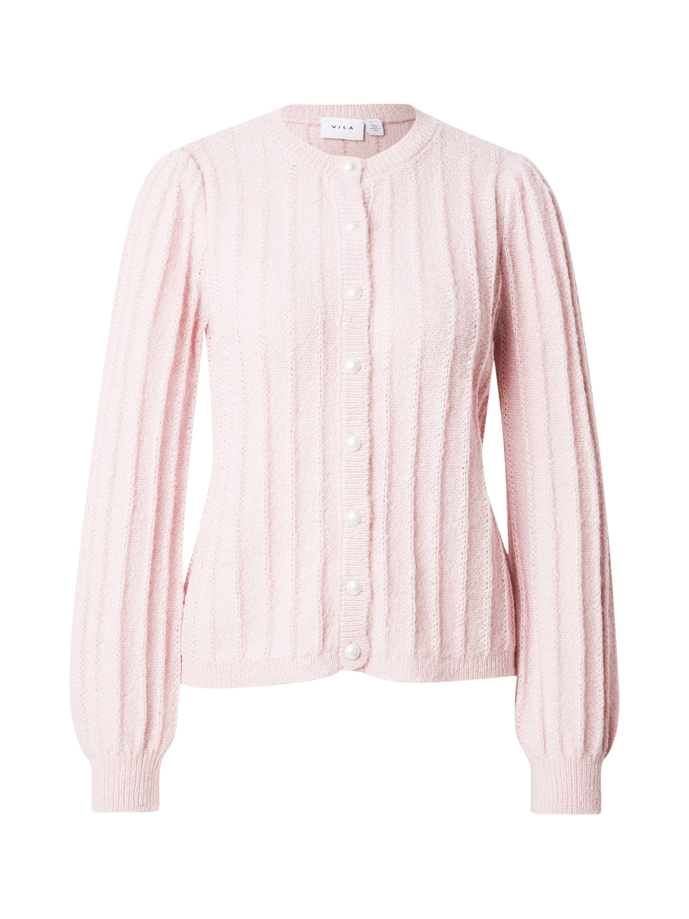 VILA Gebreid vest 'VIHILDE' in Roze: voorkant