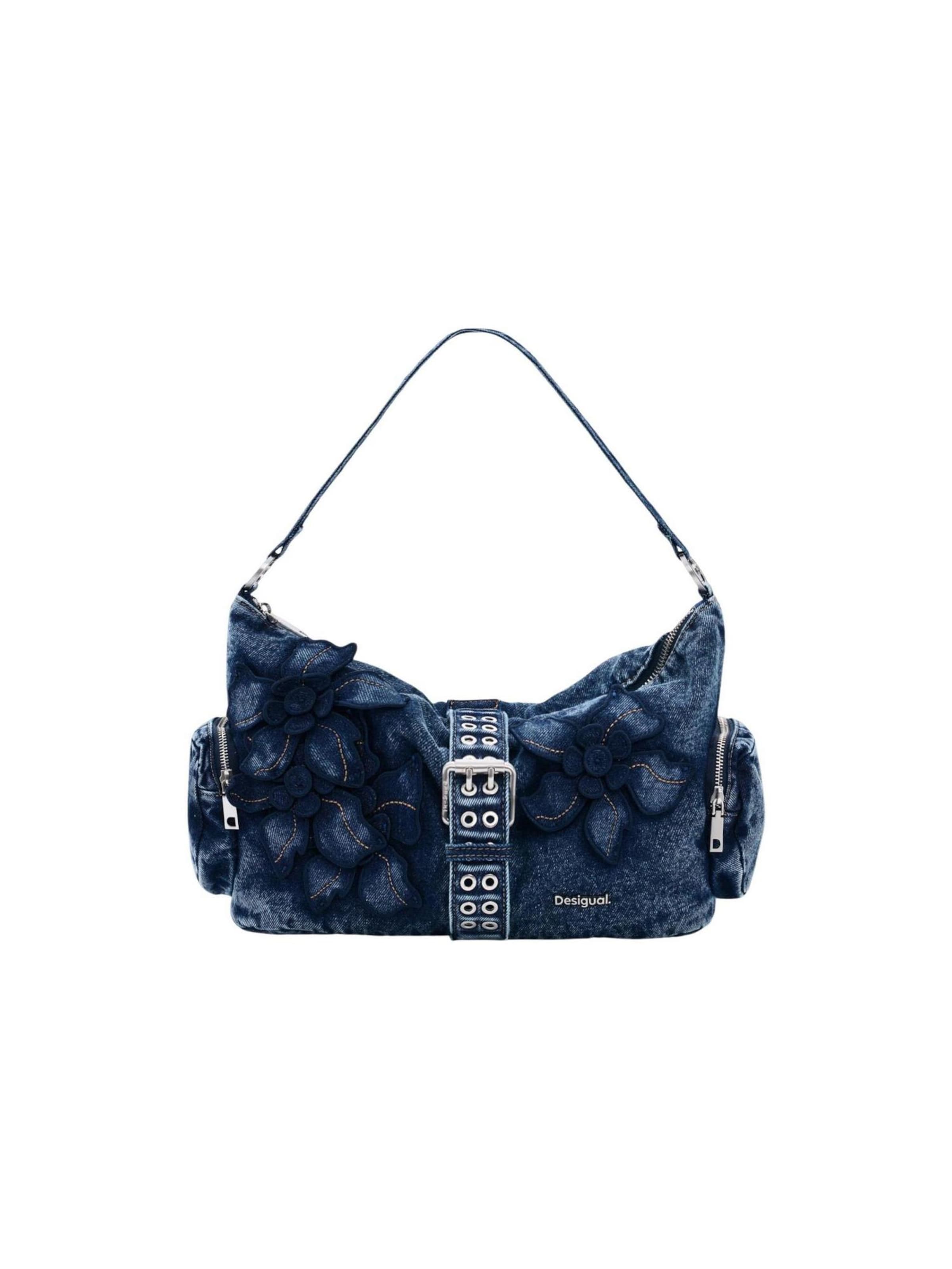 Desigual - Bolso de hombro 'BAG_CURIO DENIM 26SAXD21' en azul: frente