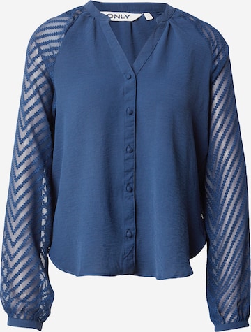 ONLY Bluse 'LISA' in Blau: predná strana