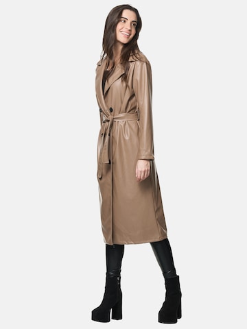 Elara Between-Seasons Coat in Brown