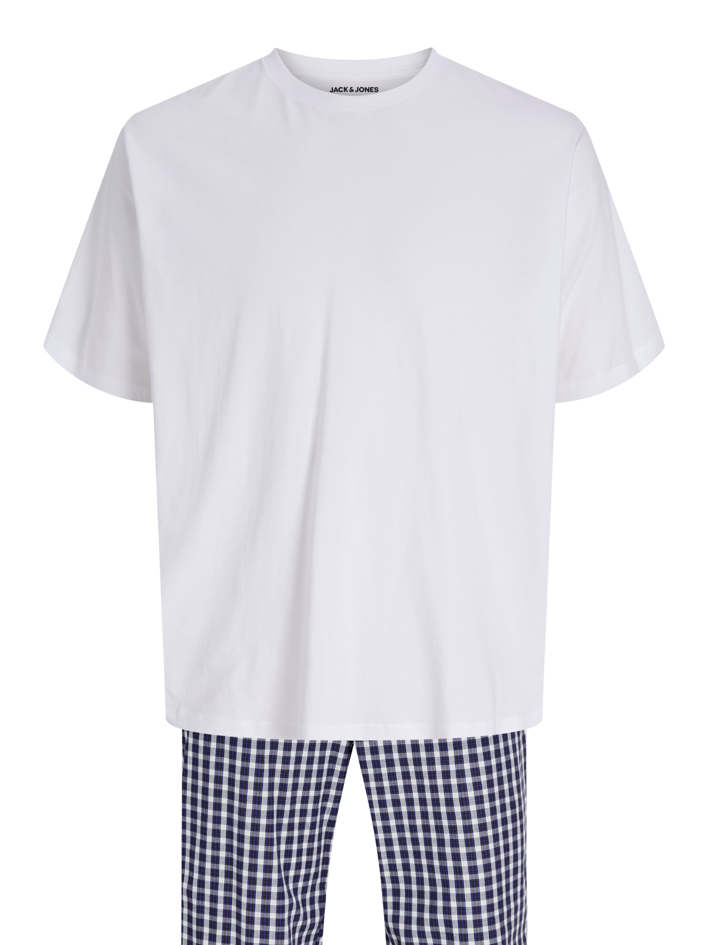 JACK & JONES Piżama długa 'JACFLORENCE' w kolorze biały