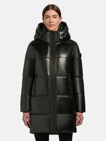 Manteau d’hiver 'Haya' khujo en noir : devant