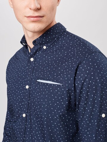 Coupe slim Chemise 'THOMAS' JACK & JONES en bleu