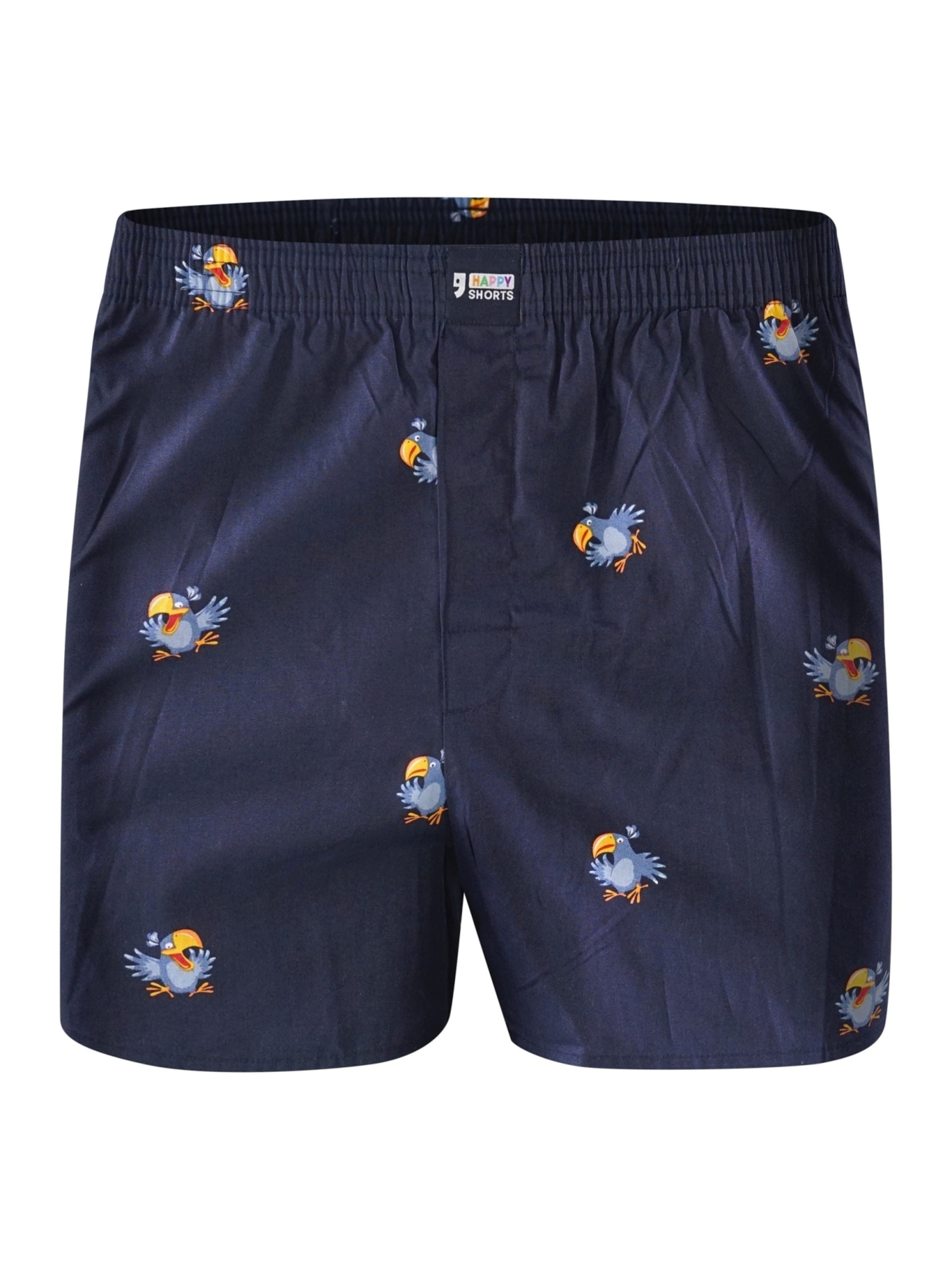 Happy Shorts - Calzoncillo boxer 'Vögelchen' en azul: frente