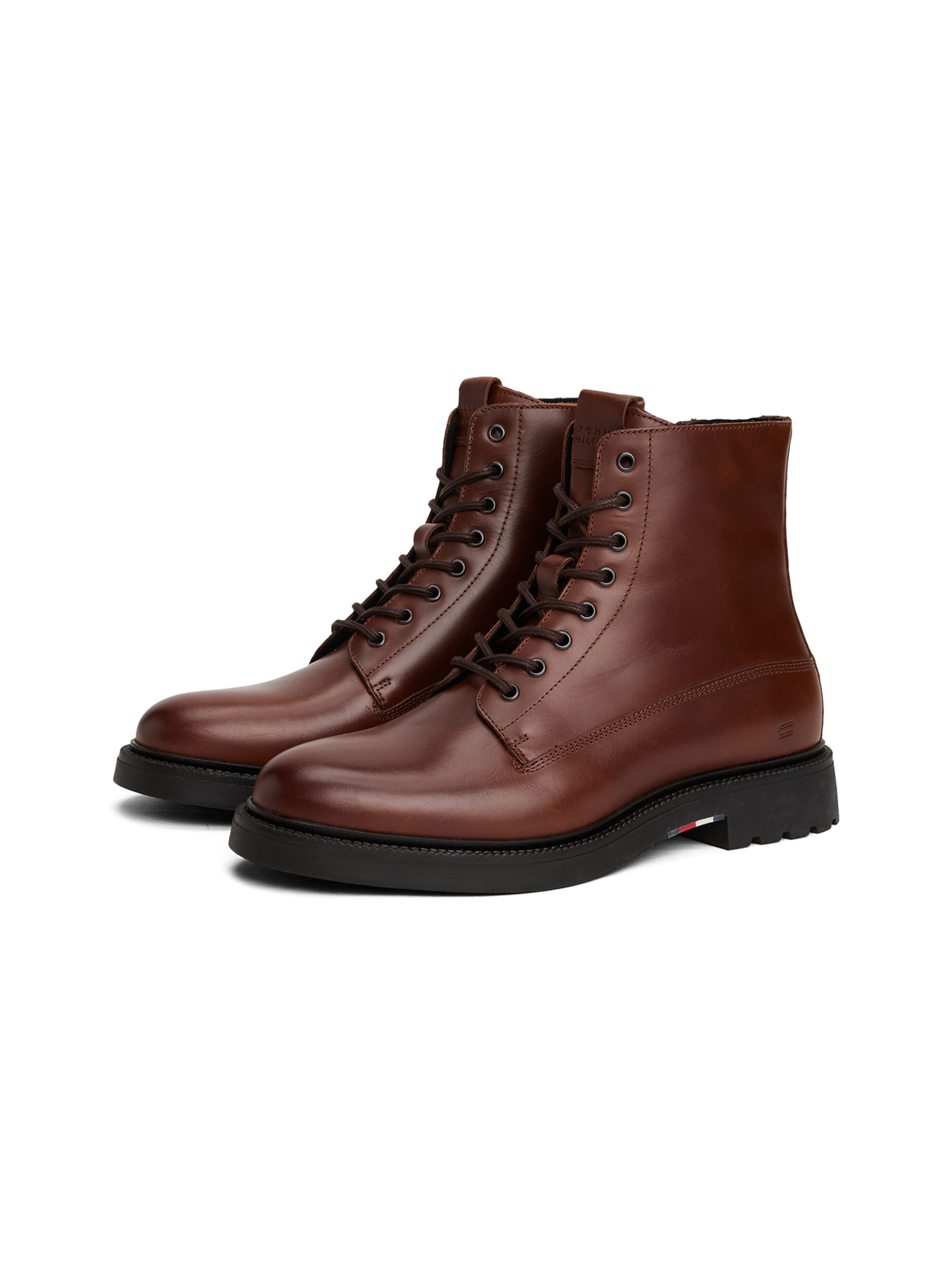 TOMMY HILFIGER Ботинки на шнуровке в Коричневый