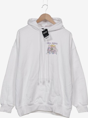 Brandy Melville Sweatshirt & Zip-Up Hoodie in XXL in White: front