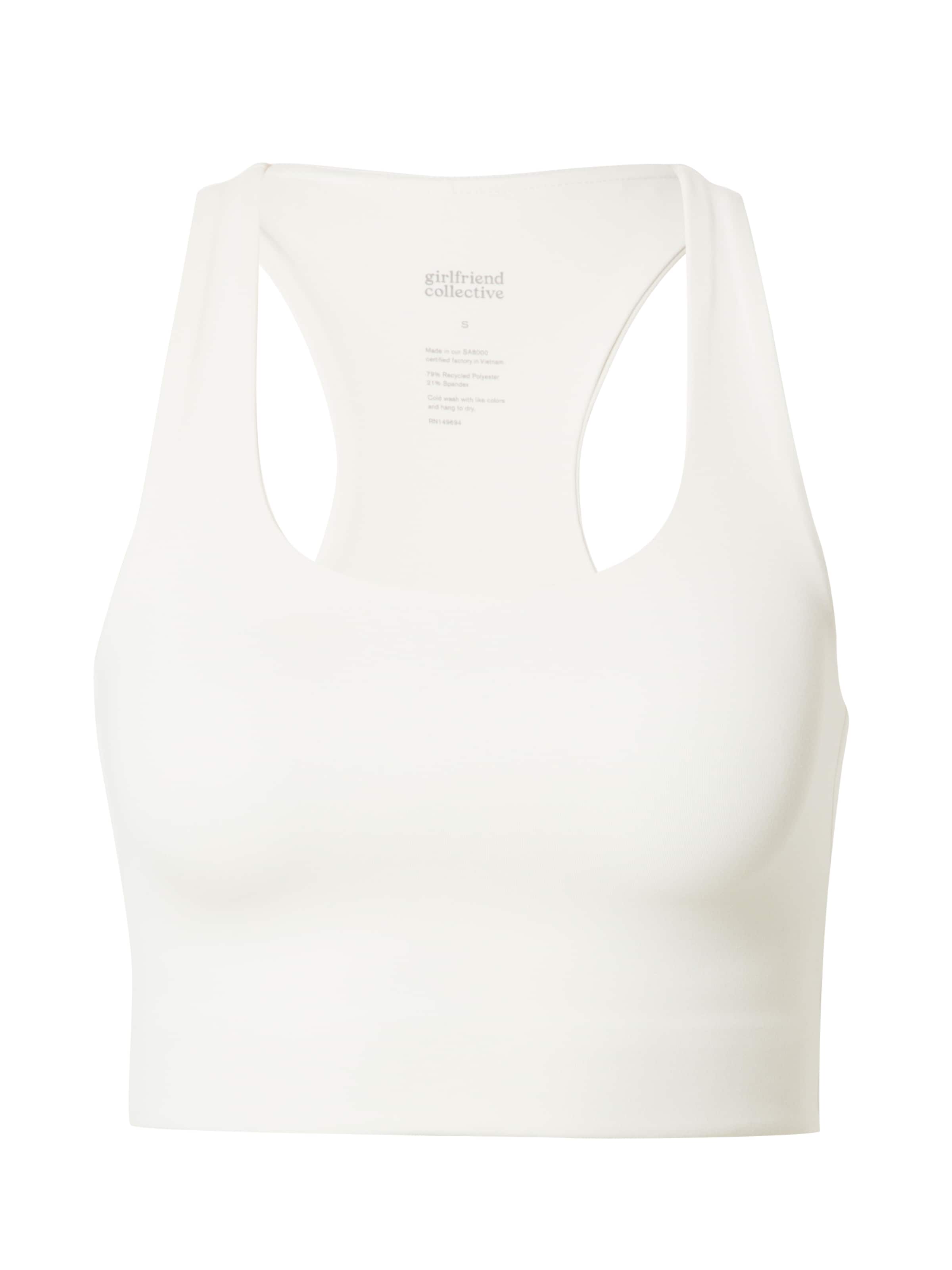 Girlfriend Collective Bralette Sports Bra 'Paloma' in Beige: front