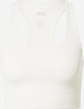 Girlfriend Collective Bustier Sports-BH 'PALOMA' i beige: forside