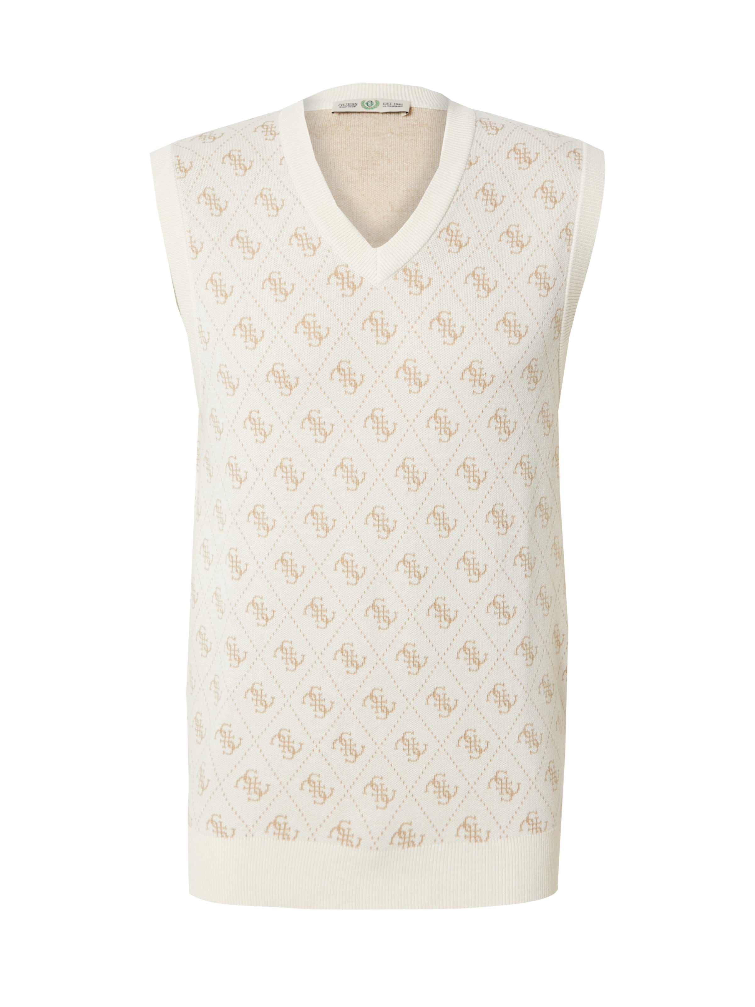 GUESS Sweater Vest 'Horace' in Beige: front