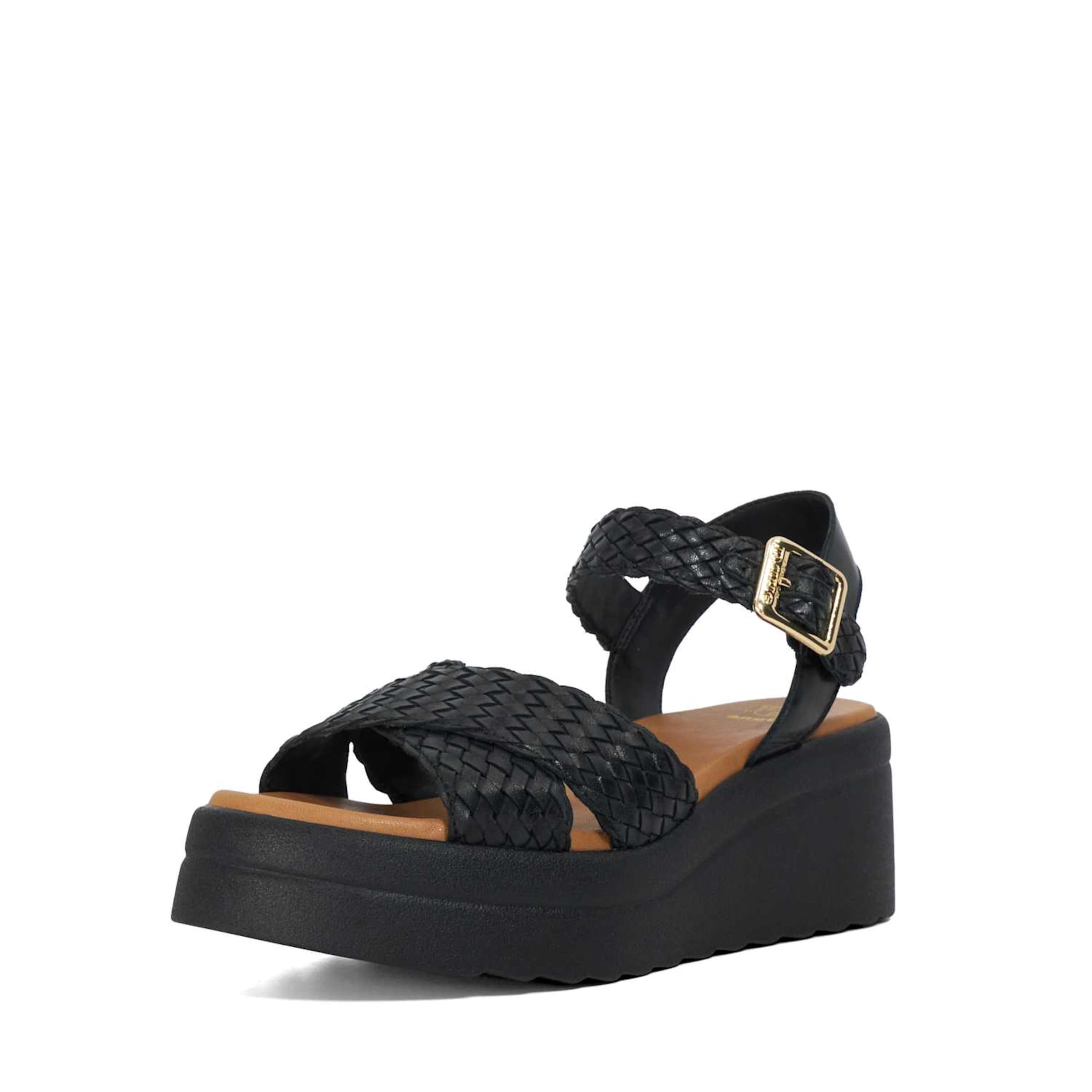 Dune LONDON Sandale in Schwarz: Vorderseite