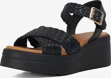 Dune LONDON Sandale in Schwarz: Vorderseite