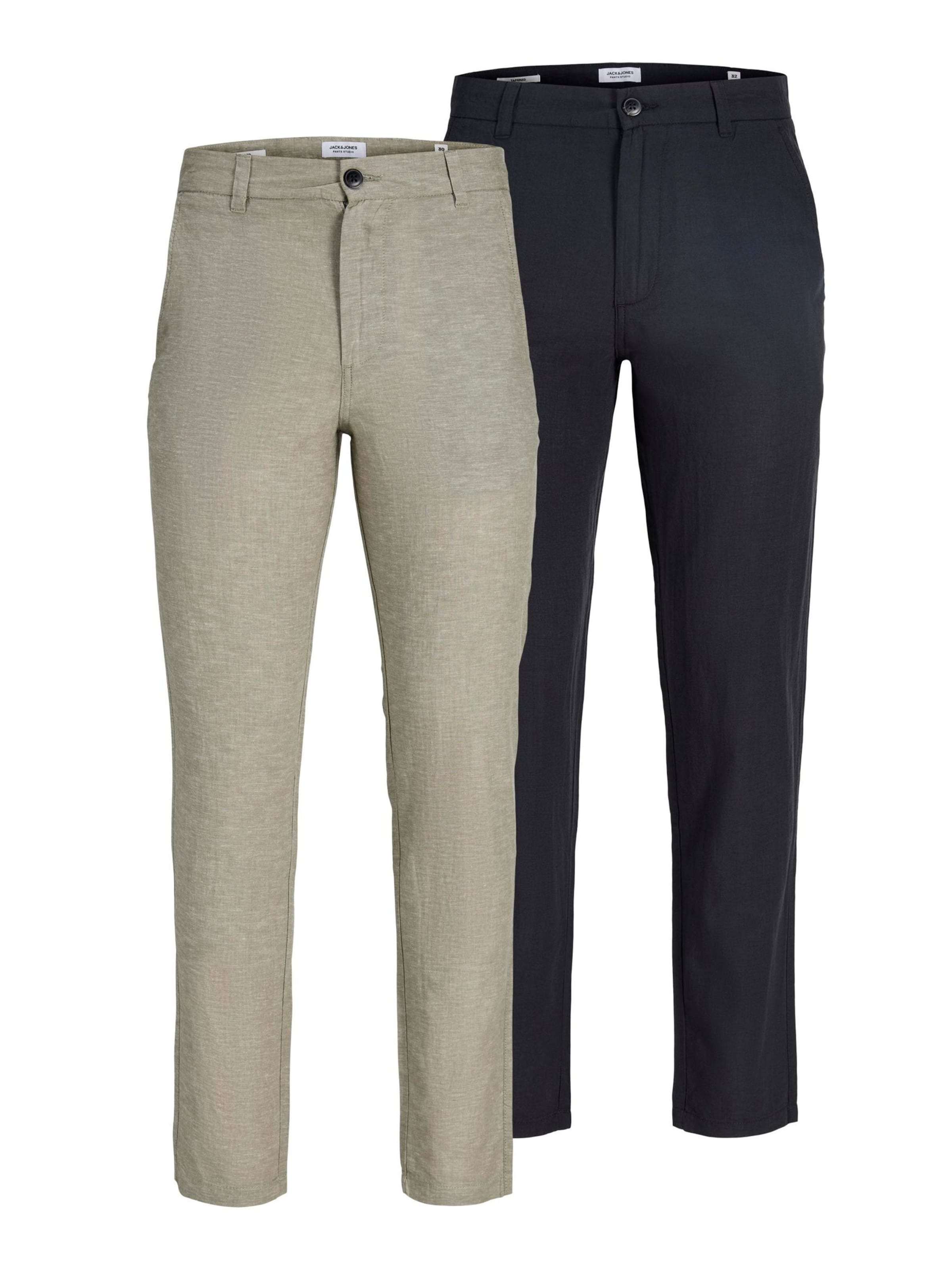 JACK & JONES Chino trousers in Mottled beige / Black, Item view