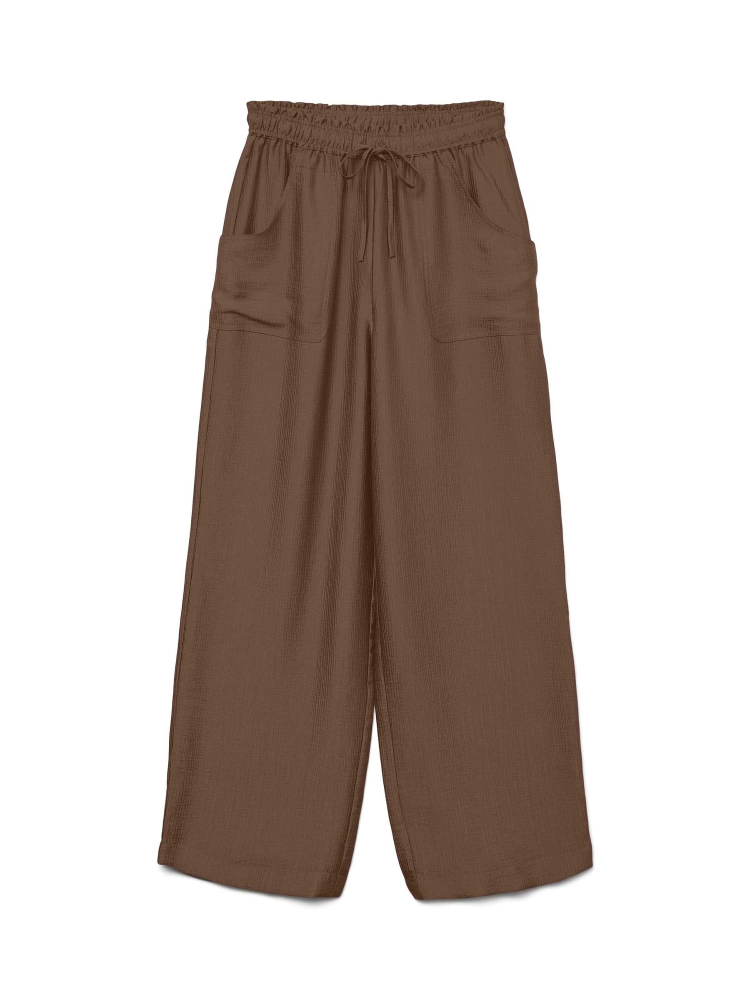 VERO MODA Baggy Trousers 'Toma' in Brown: front