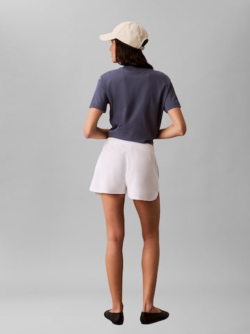 Calvin Klein Jeans Regular Broek 'Towel Terry Dolphin' in Wit