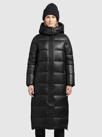 khujo Winter Coat ' EMORIA SHINY ' in Black: front