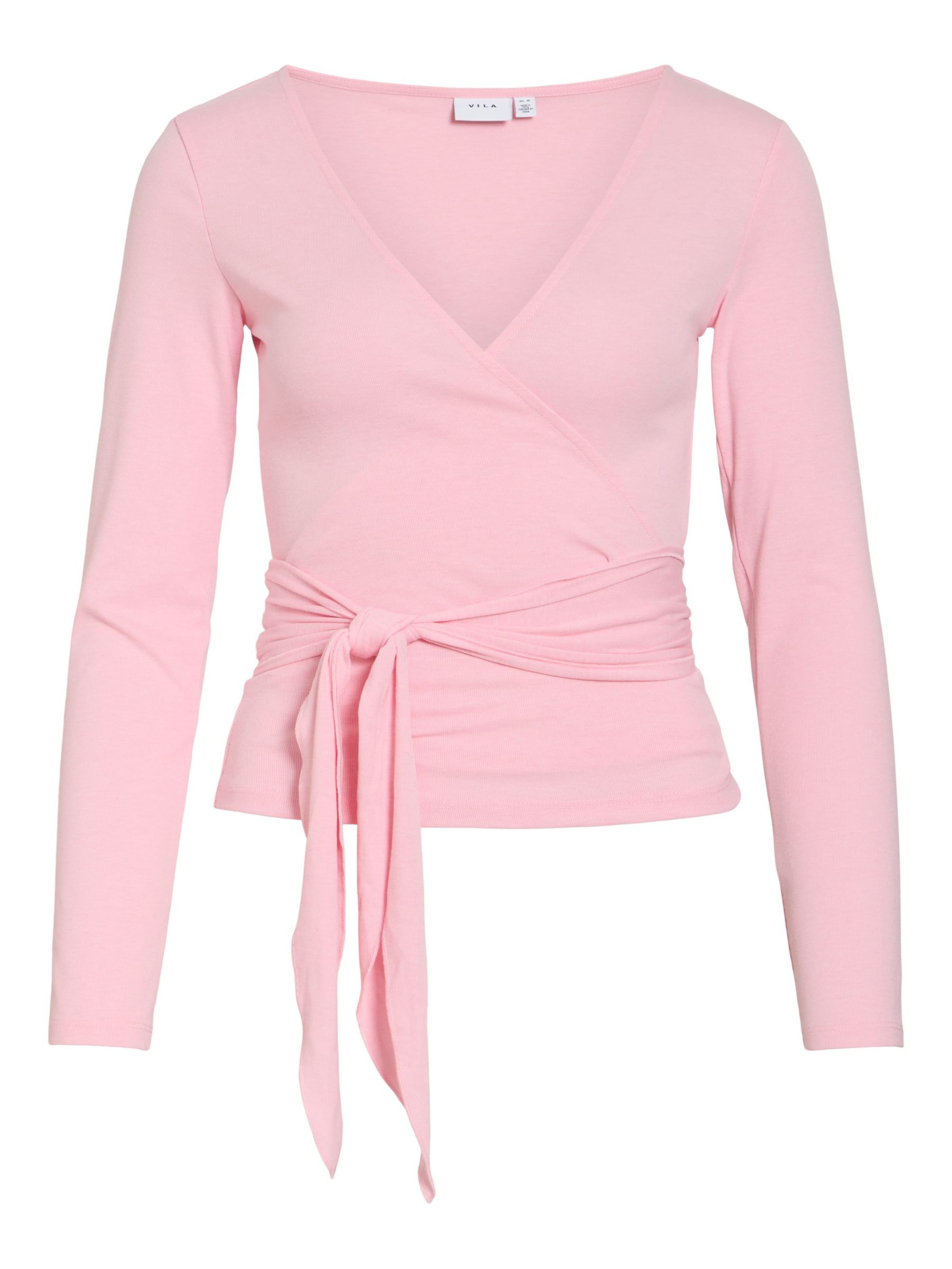 VILA Shirt 'VIGina' in Roze: voorkant