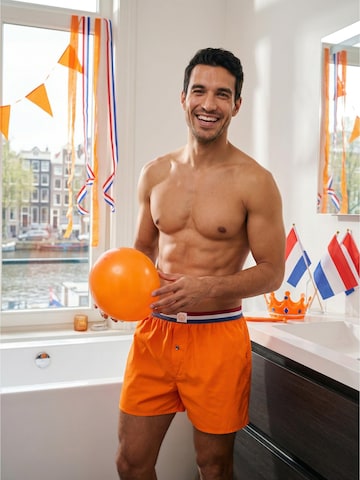 Happy Shorts Boxer shorts 'Happy Shorts Men's American Boxer Boxer Shorts koningsdag orange' in Orange: front