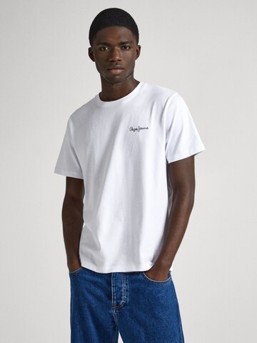 T-Shirt 'SINGLE CLIFORD' Pepe Jeans en blanc : devant