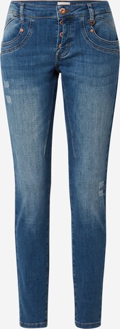 PULZ Jeans Skinny Jeans 'MARY' in Blauw: voorkant