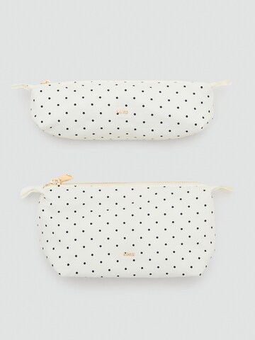 MANGO Kosmetiktasche 'DOTTY' in Weiß