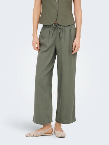 ONLY Zvonové kalhoty Kalhoty 'ONLGOA' – zelená: přední strana