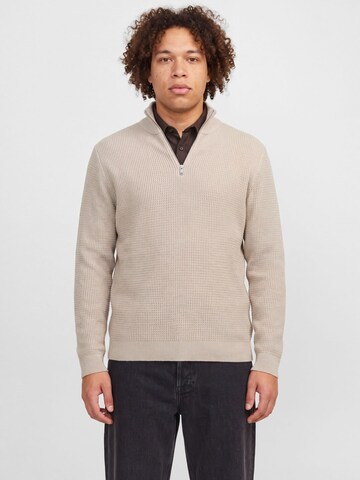 Pullover 'JPRBlustanley' di Jack & Jones Plus in beige: frontale